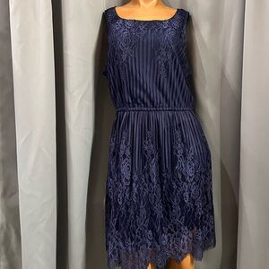 Xhilaration Navy Lace Midi Dress